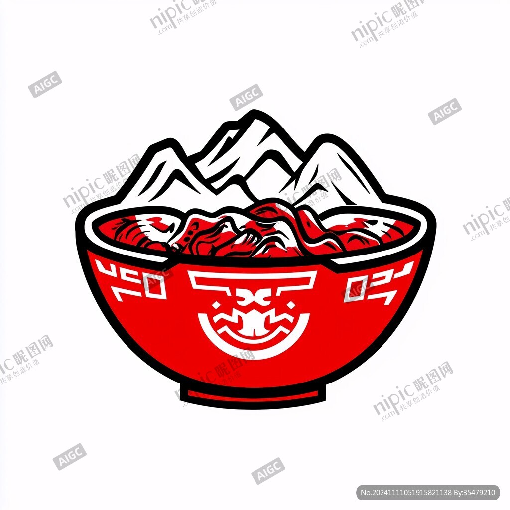 面碗插画