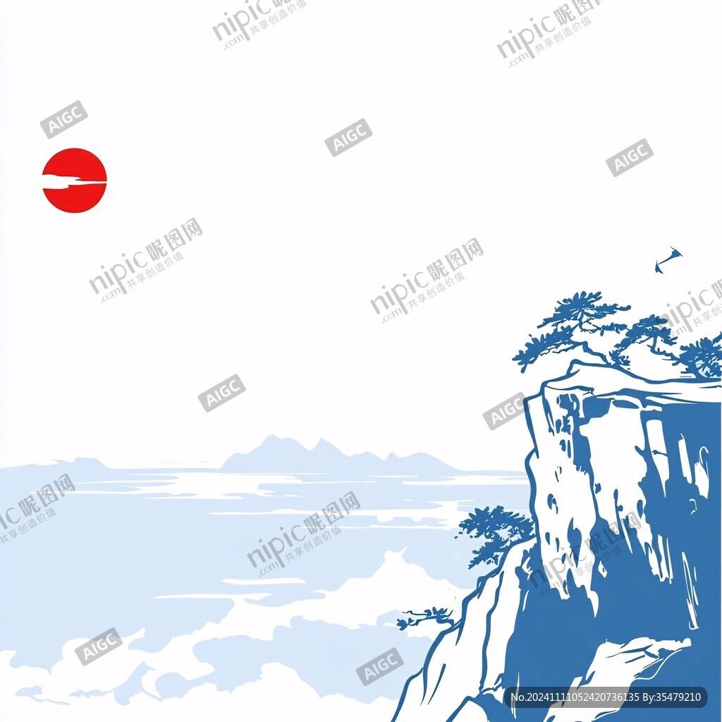 迎客松隔断背景
