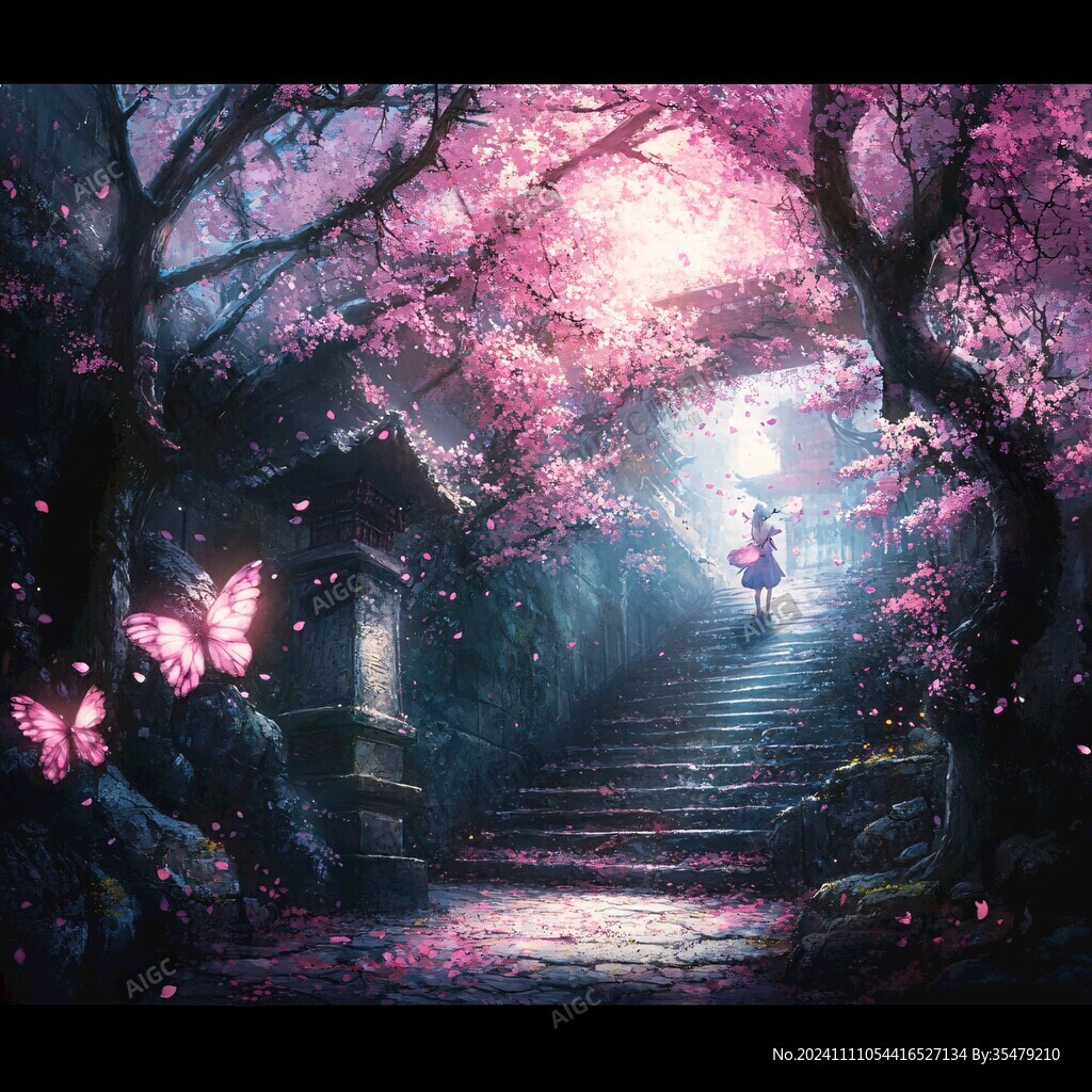 古风场景春暖花开