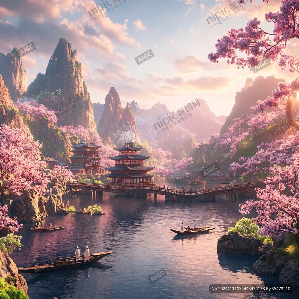 古风山水场景