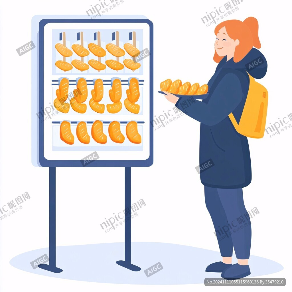 零食摊女顾客