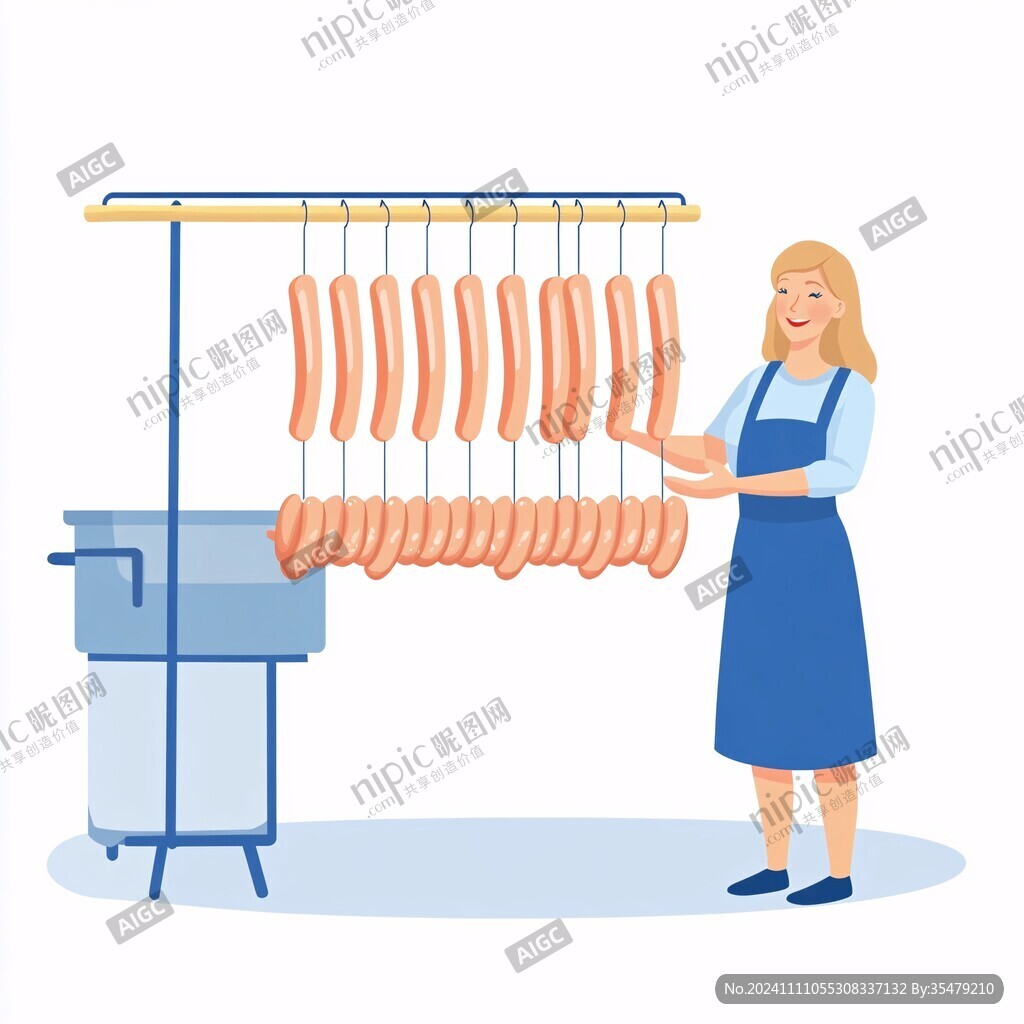 肉铺插画