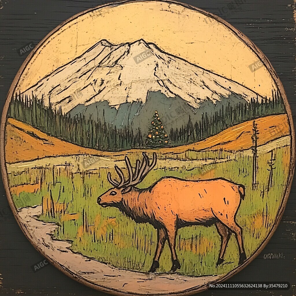 山木刻绘画