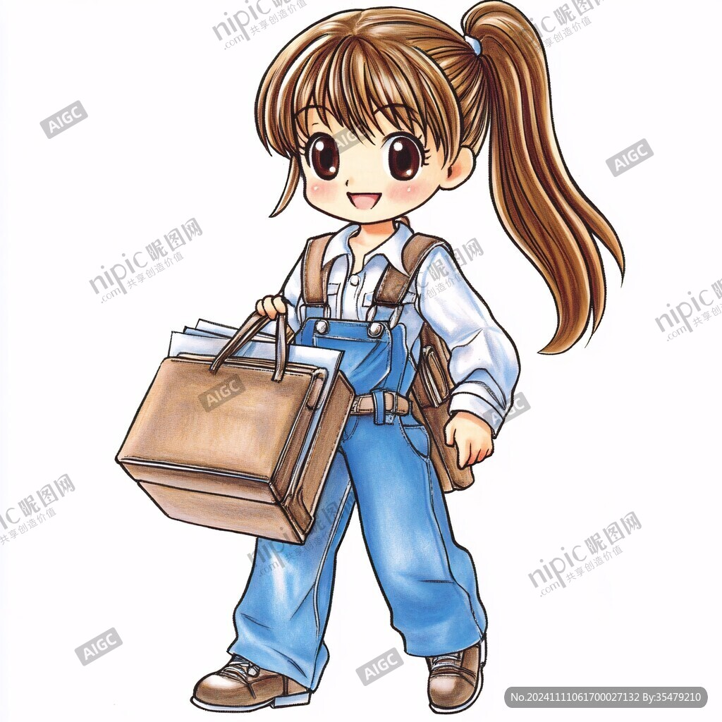 卡通人物女孩包装袋