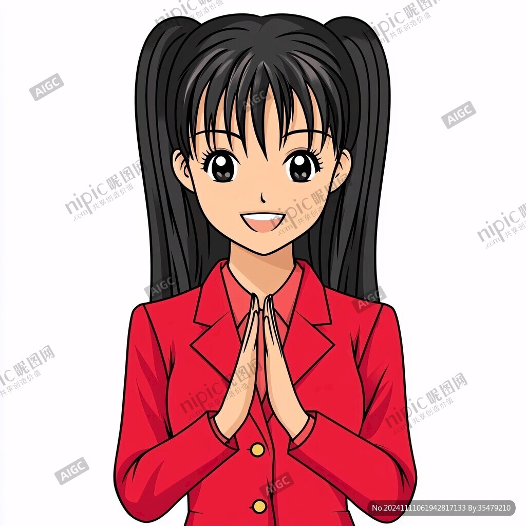 祈福的女孩
