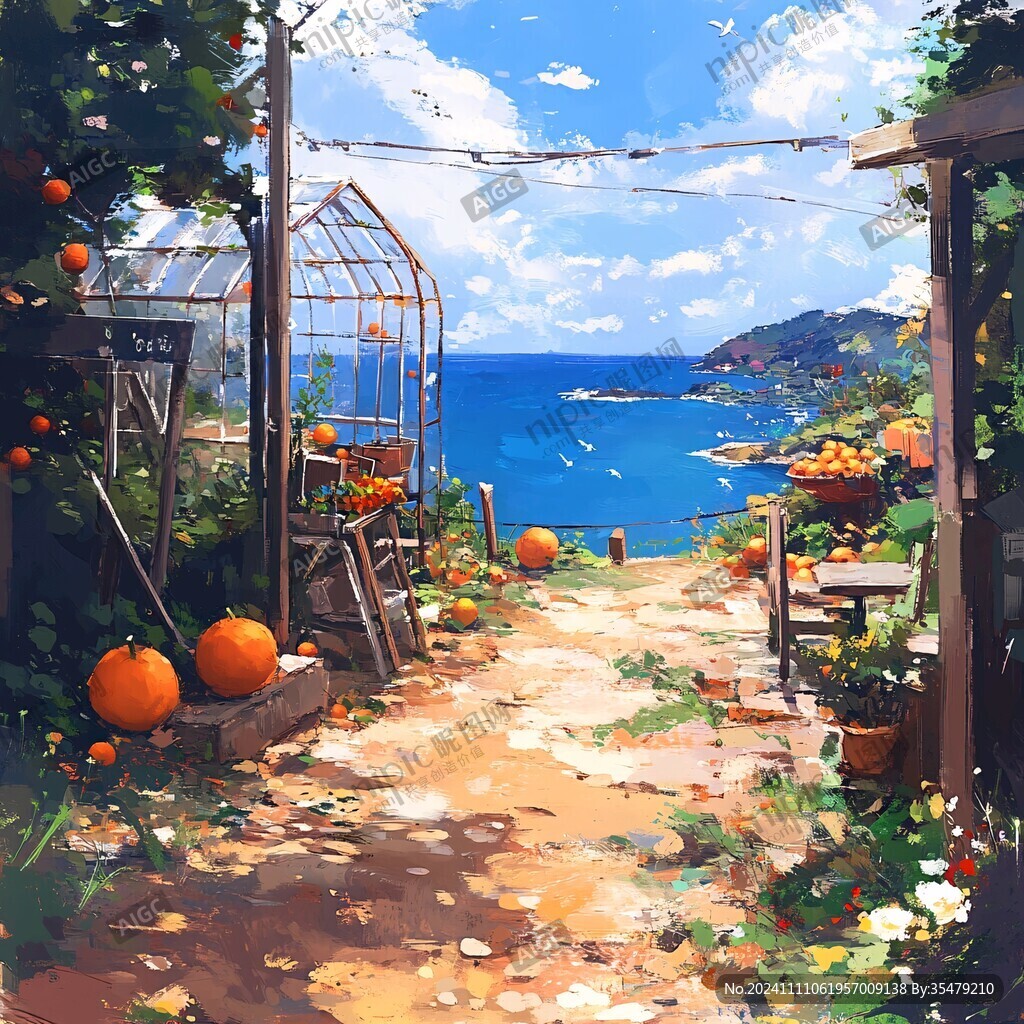 风景厚涂