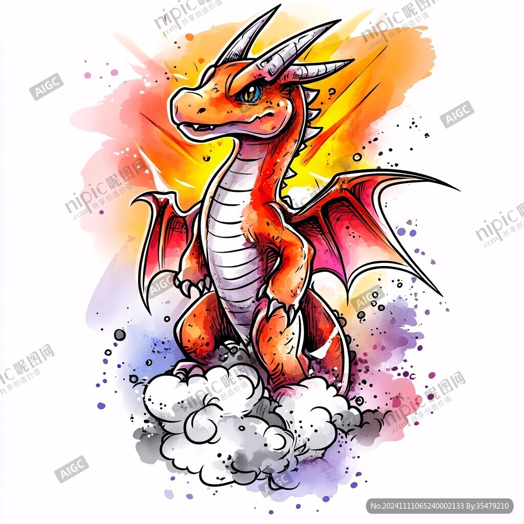 卡通插画龙素材