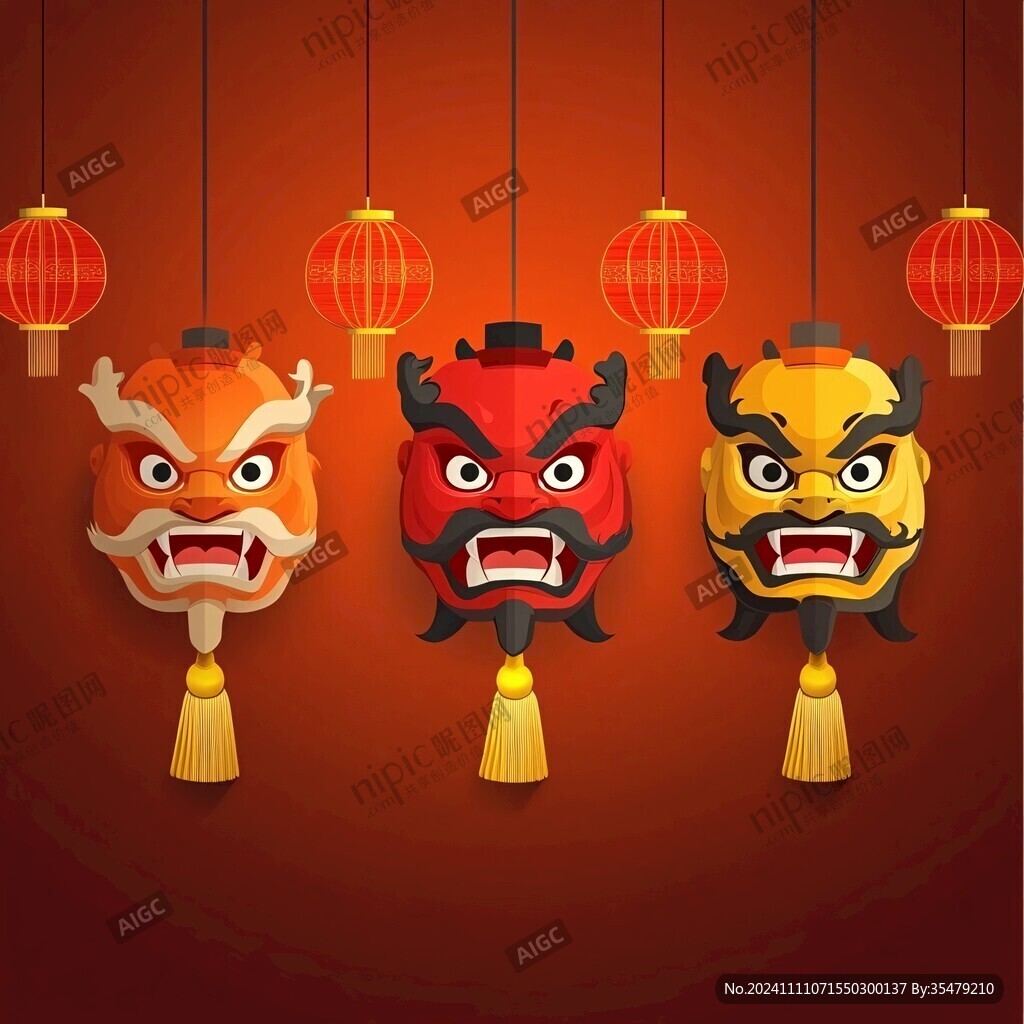 卡通牛提灯笼