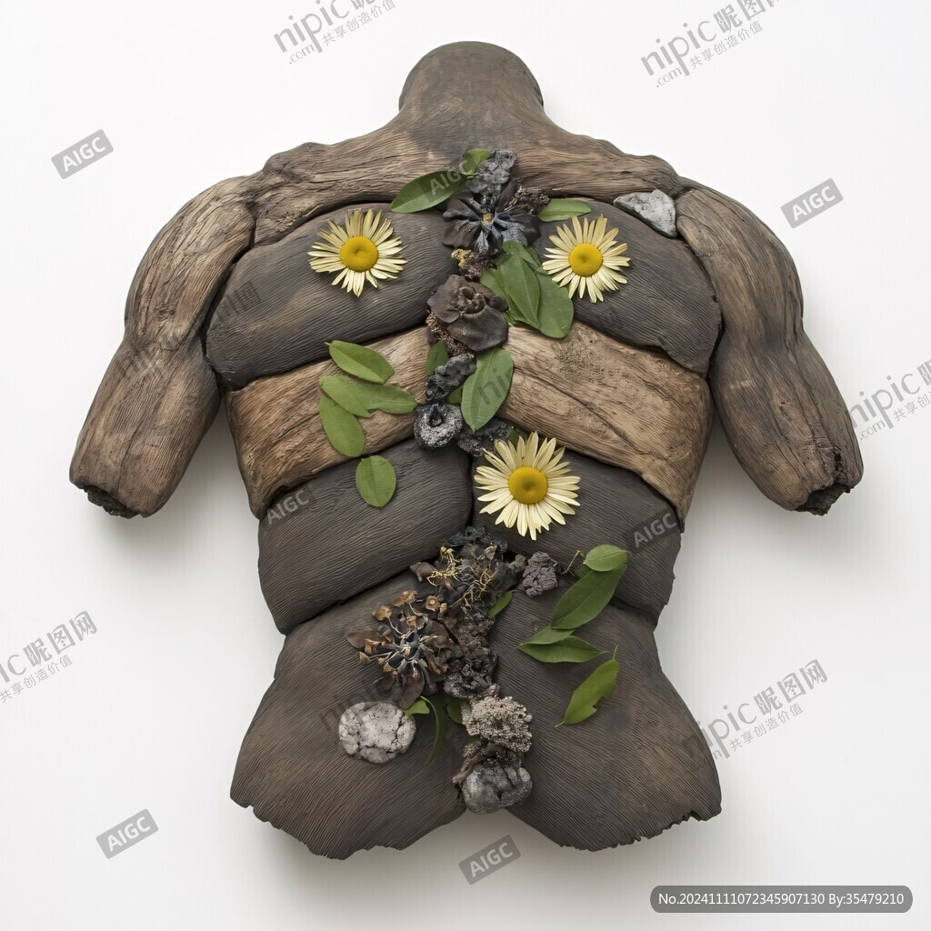花草樵夫木雕