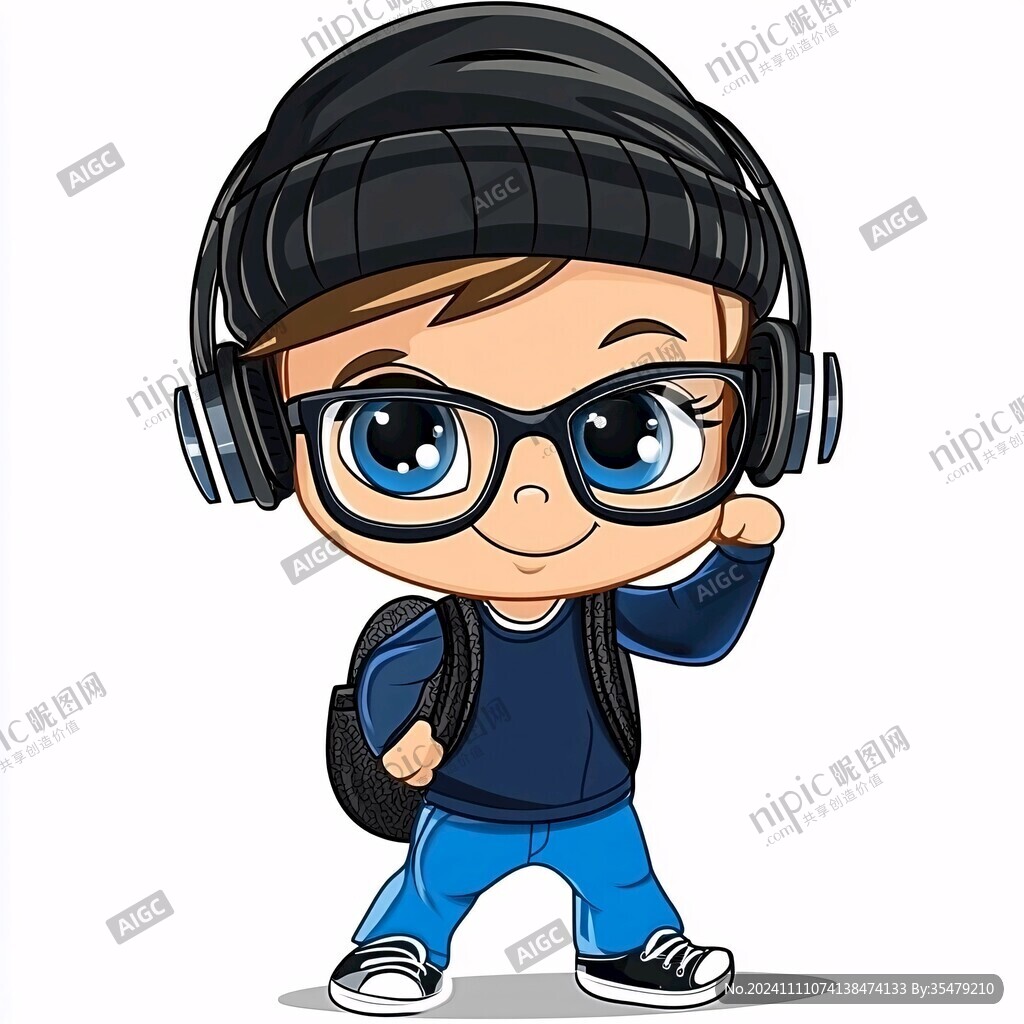 q版音乐男孩