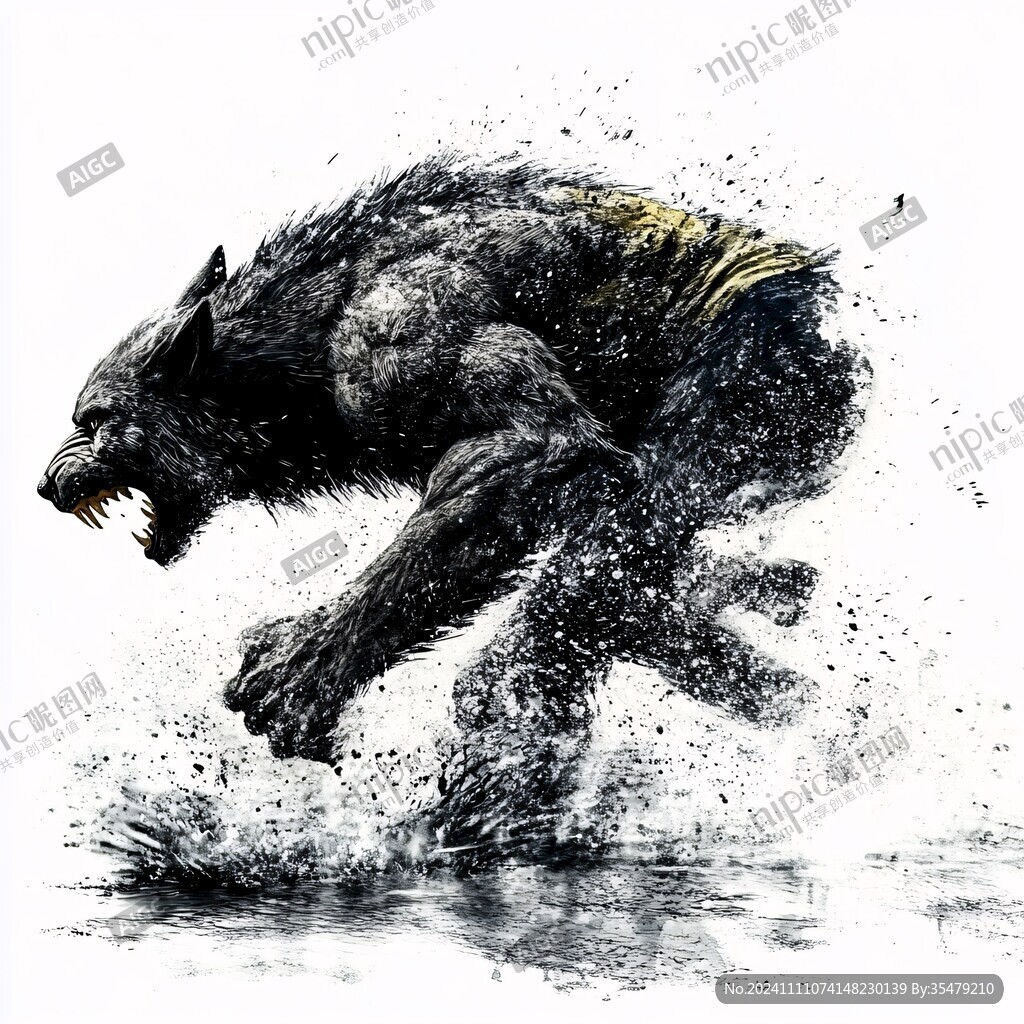 雄壮的动物插画