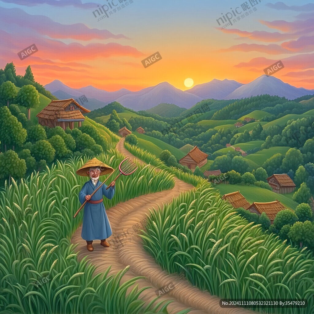 采茶插画