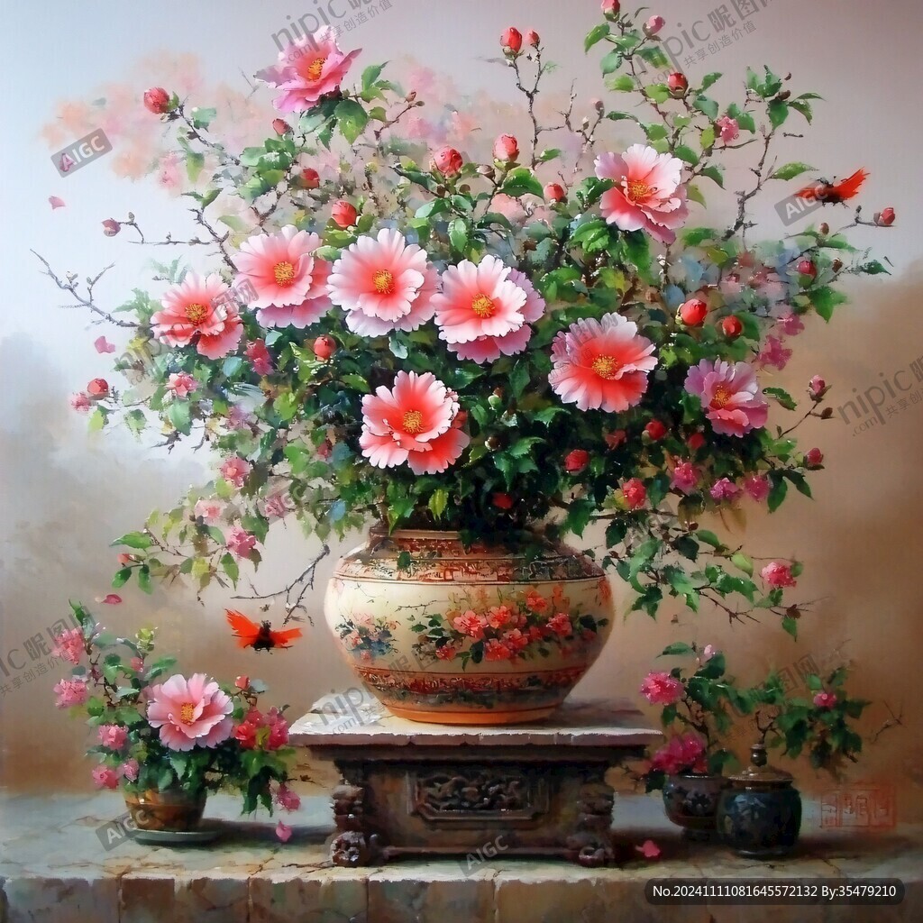 3d立体花卉油画