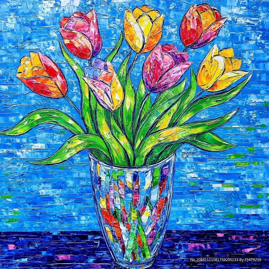 花卉油画郁金香油画