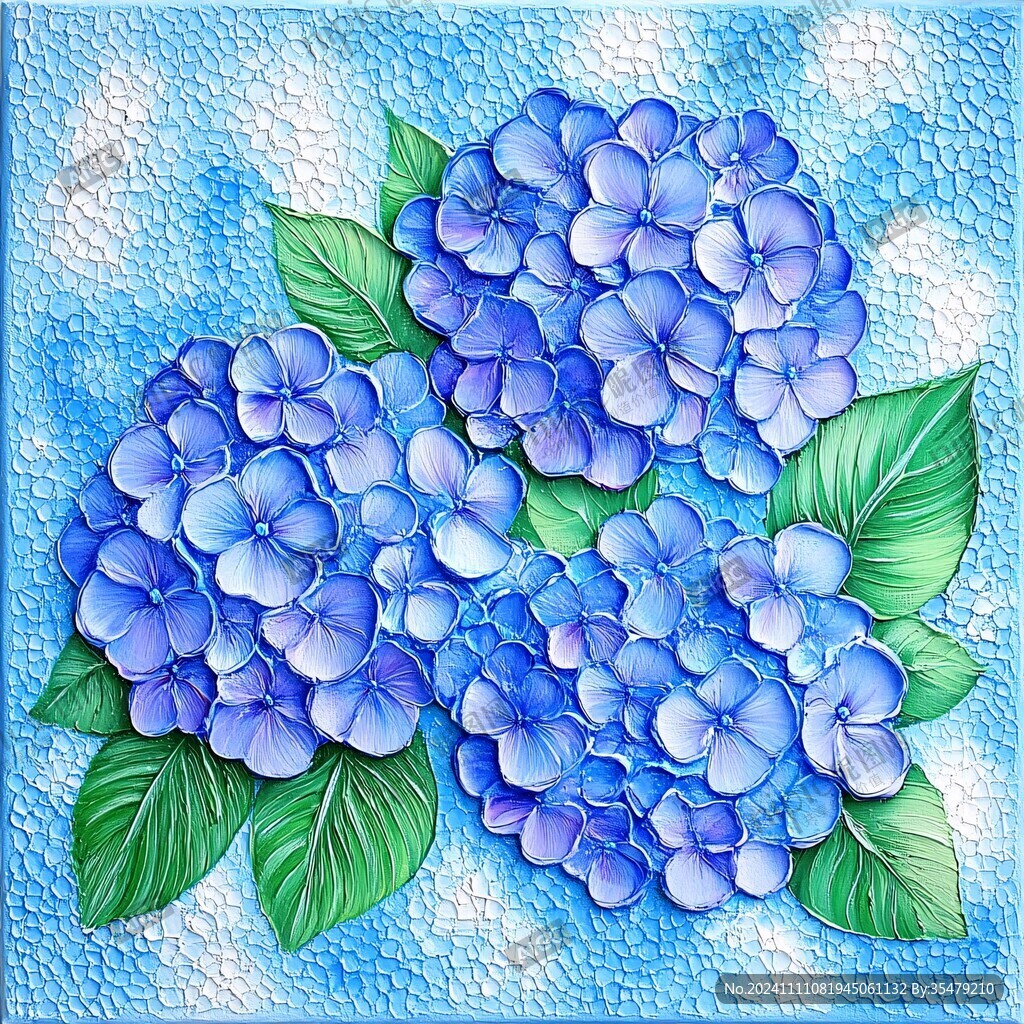 卡通绣球花
