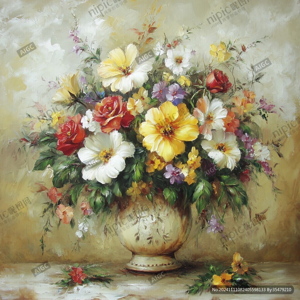 3d立体花卉油画