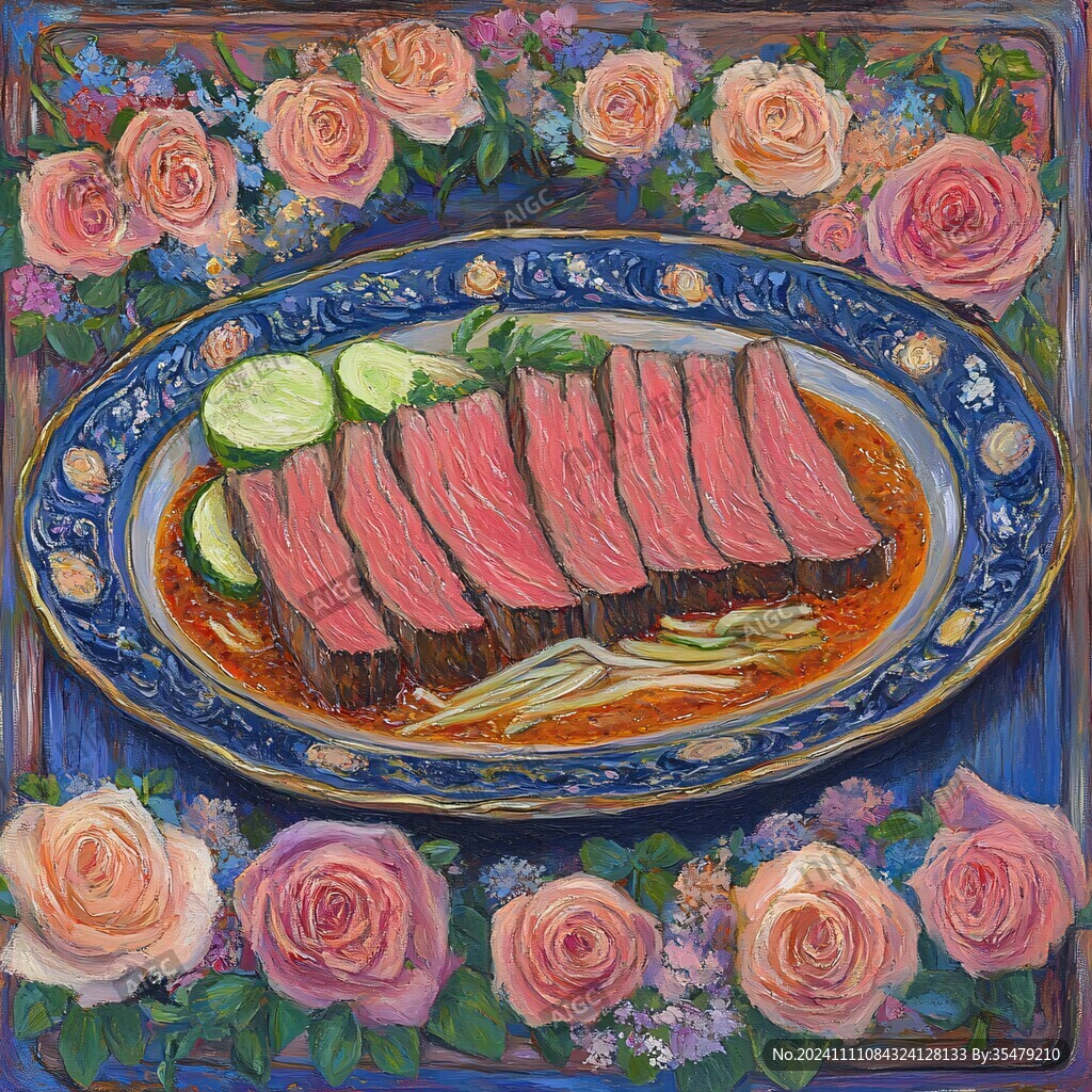 牛肉冷面插画