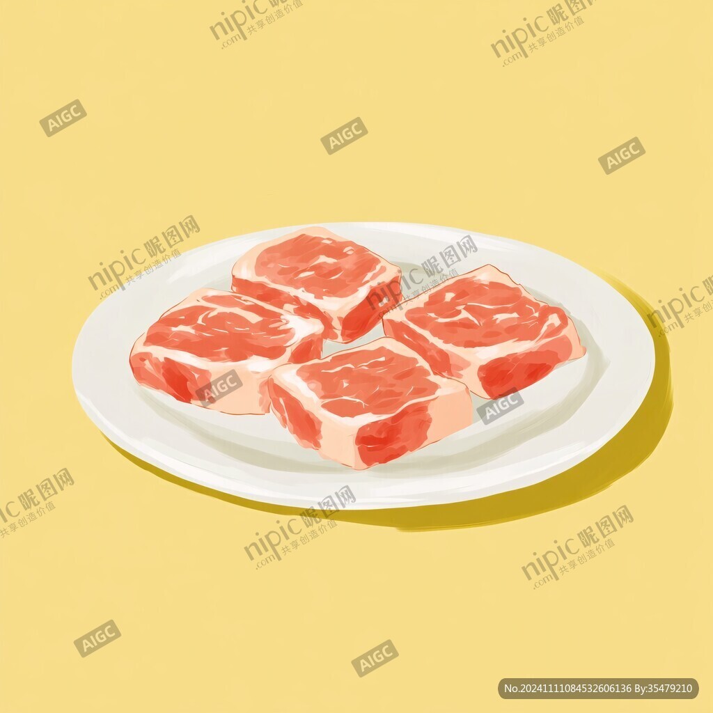 五花肉插画