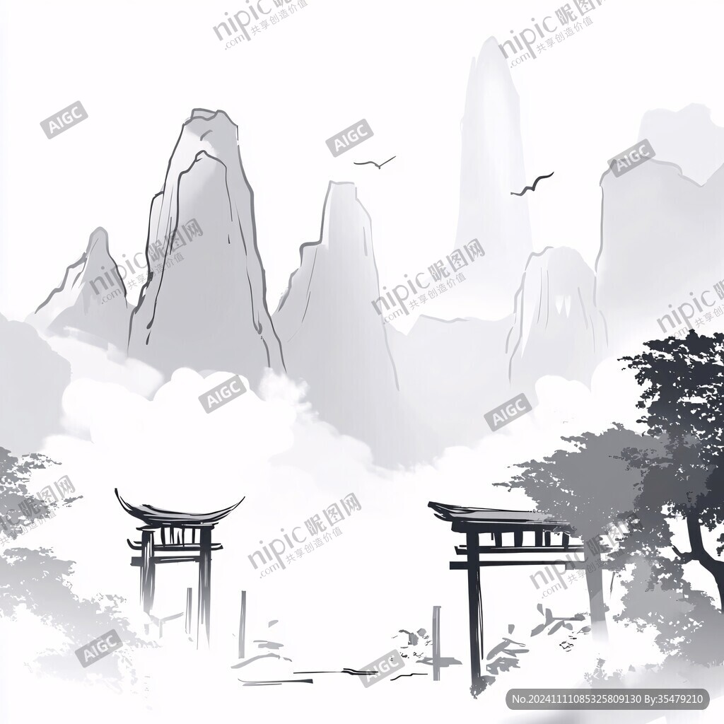 青城山插画