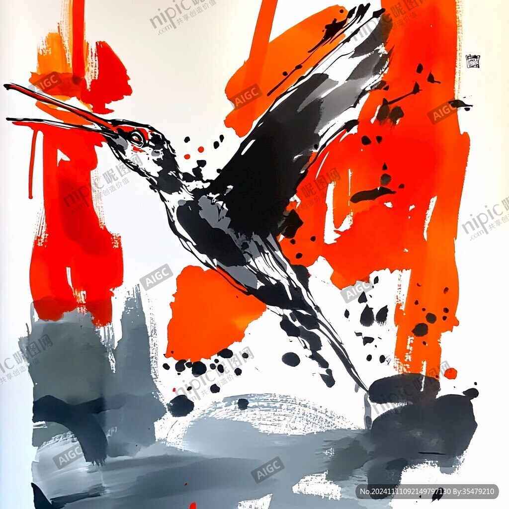 后现代抽象水墨画