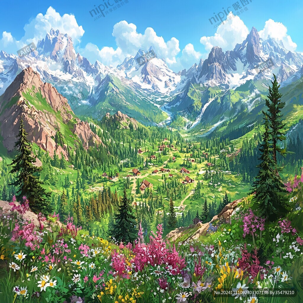 宽屏风景画