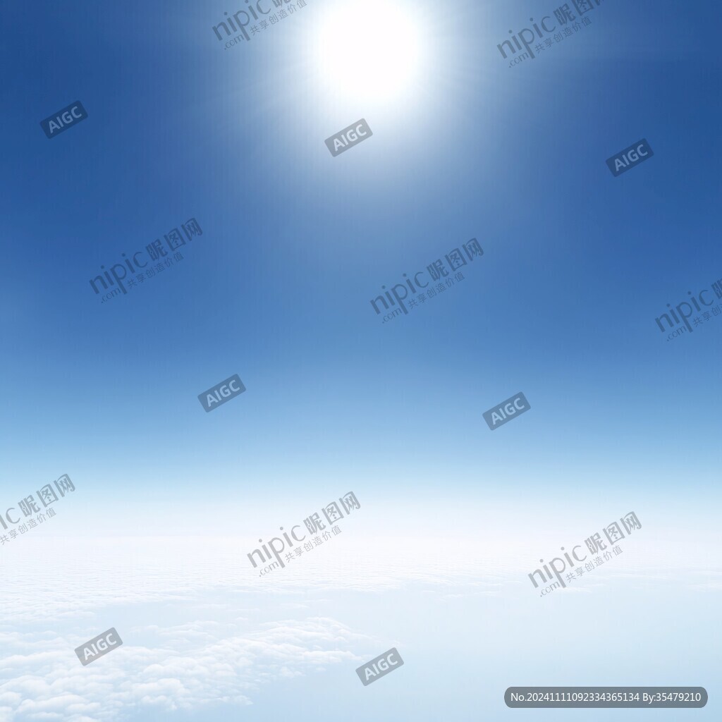 渐变蓝色天空