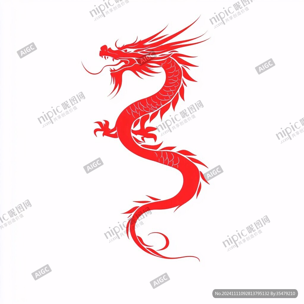 龙凤简约图案