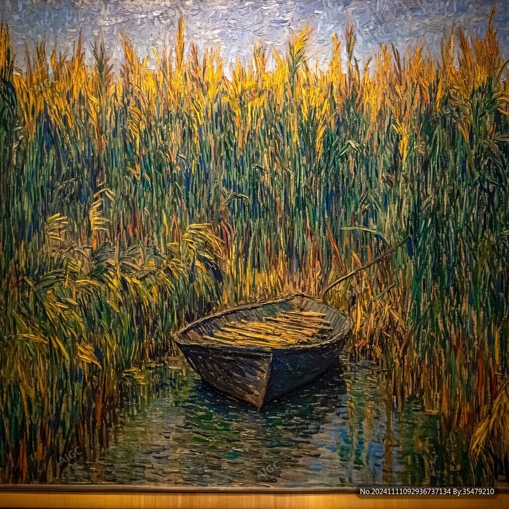 稻穗油画