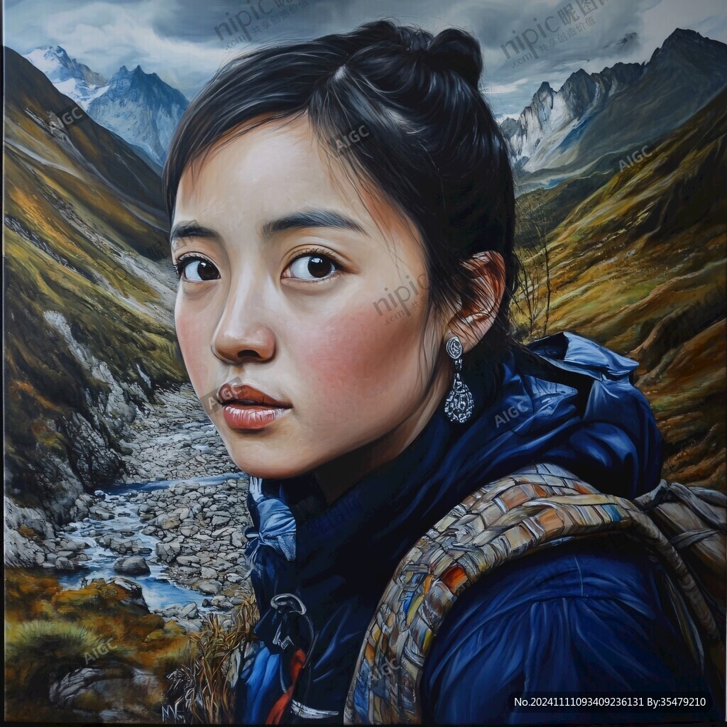 青藏高原油画设计