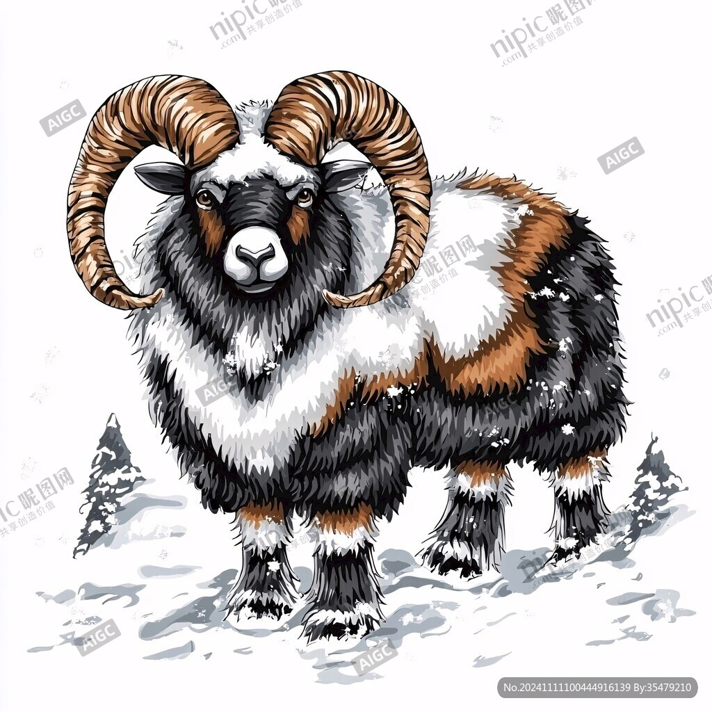 阿尔巴斯羊插画