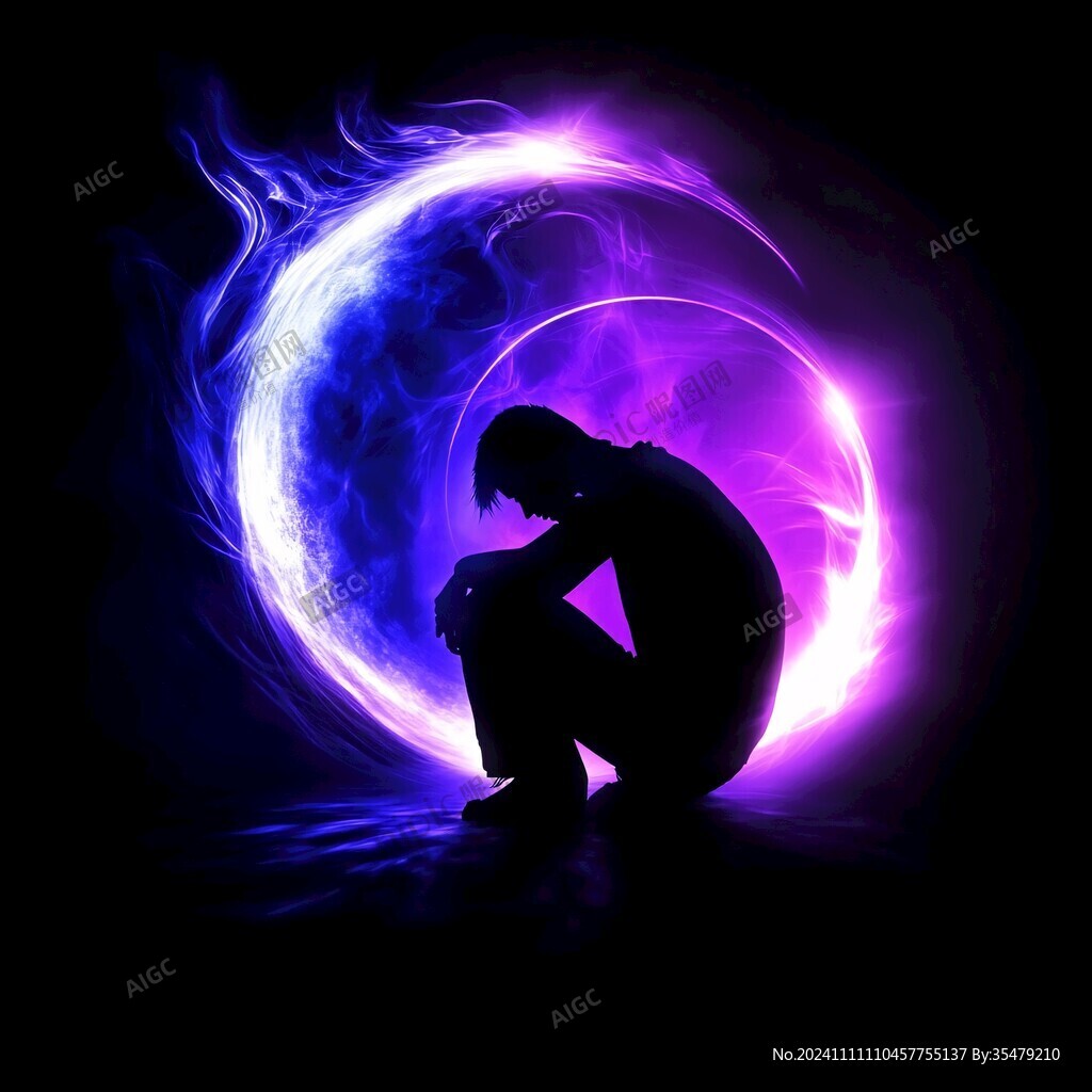 蓝紫色酷炫科幻小说