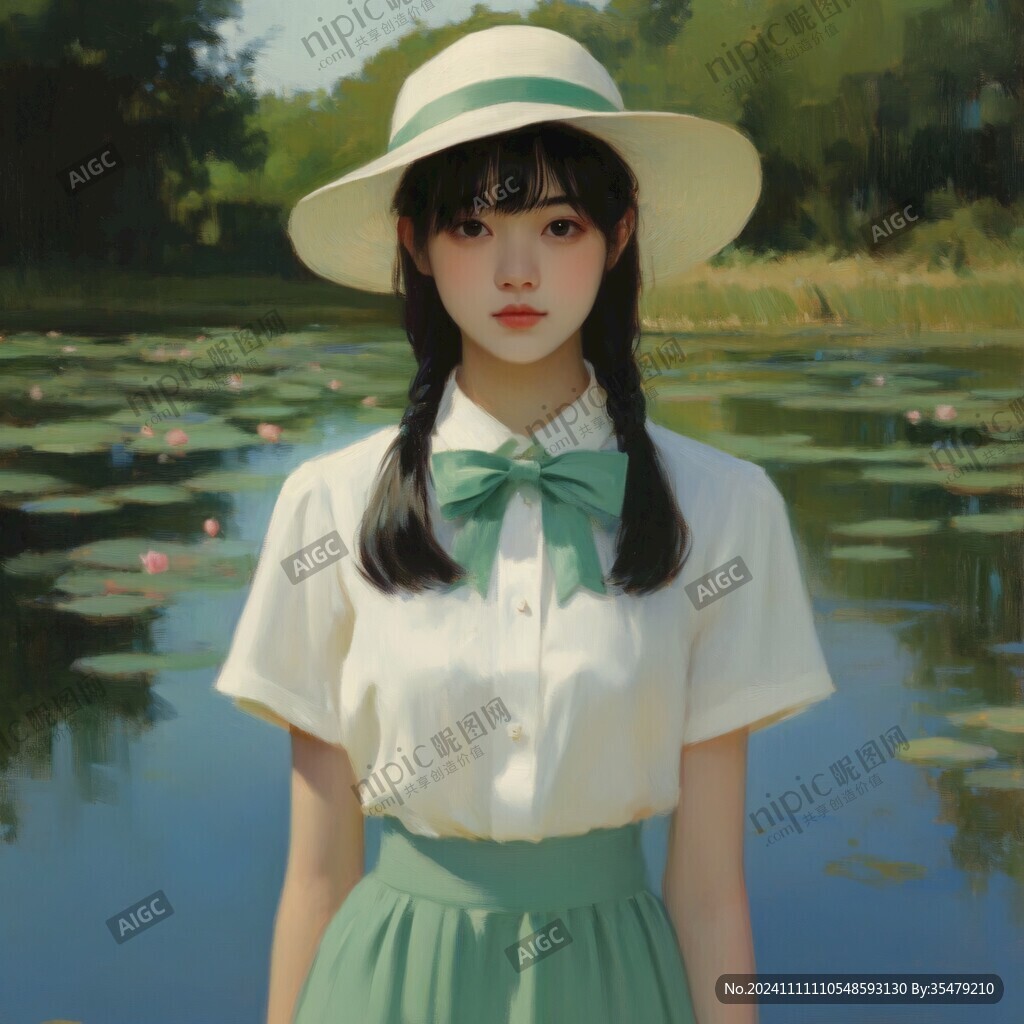 油画少女