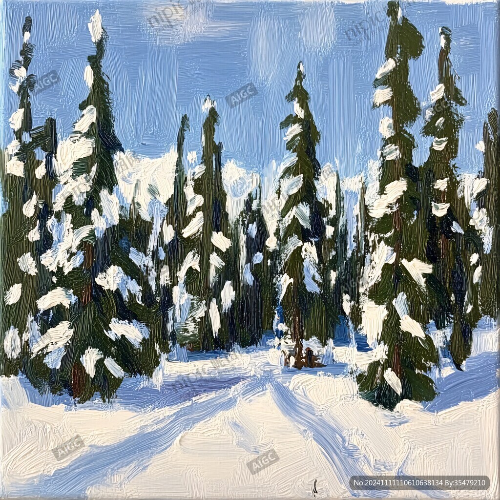 绘画雪景