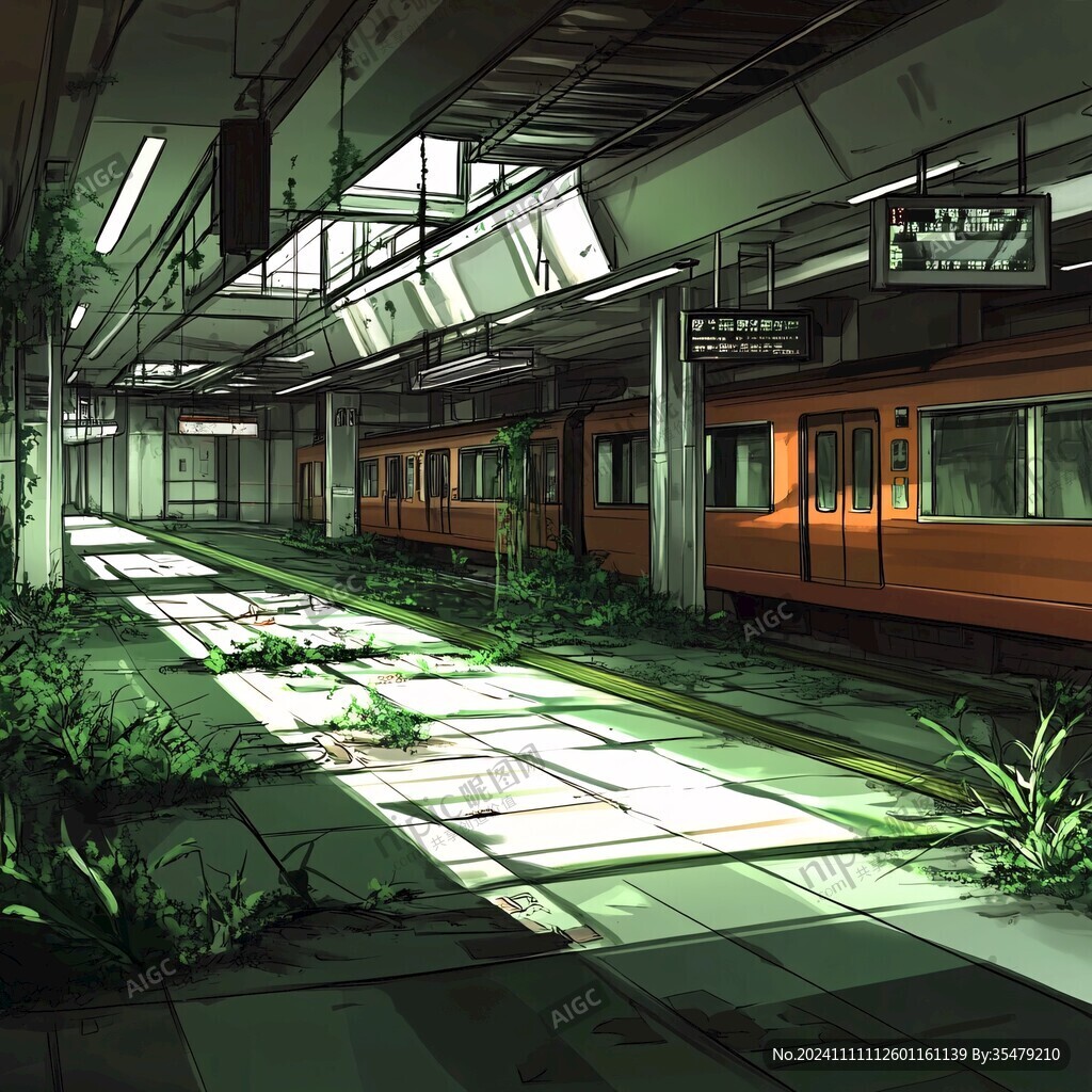 地铁插画