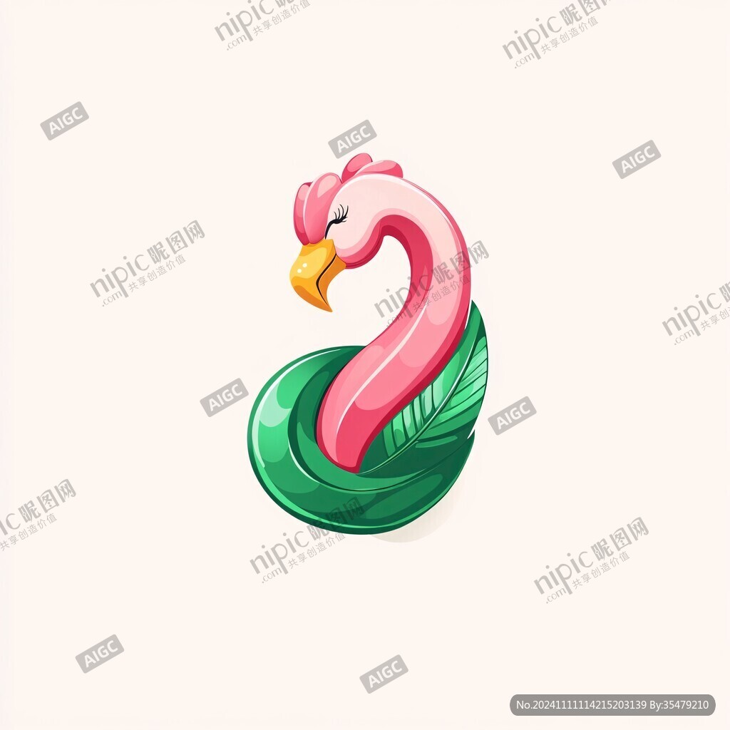 红色火烈鸟logo