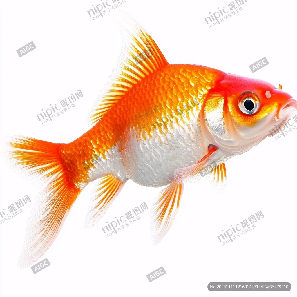 卡通写实红鲤鱼