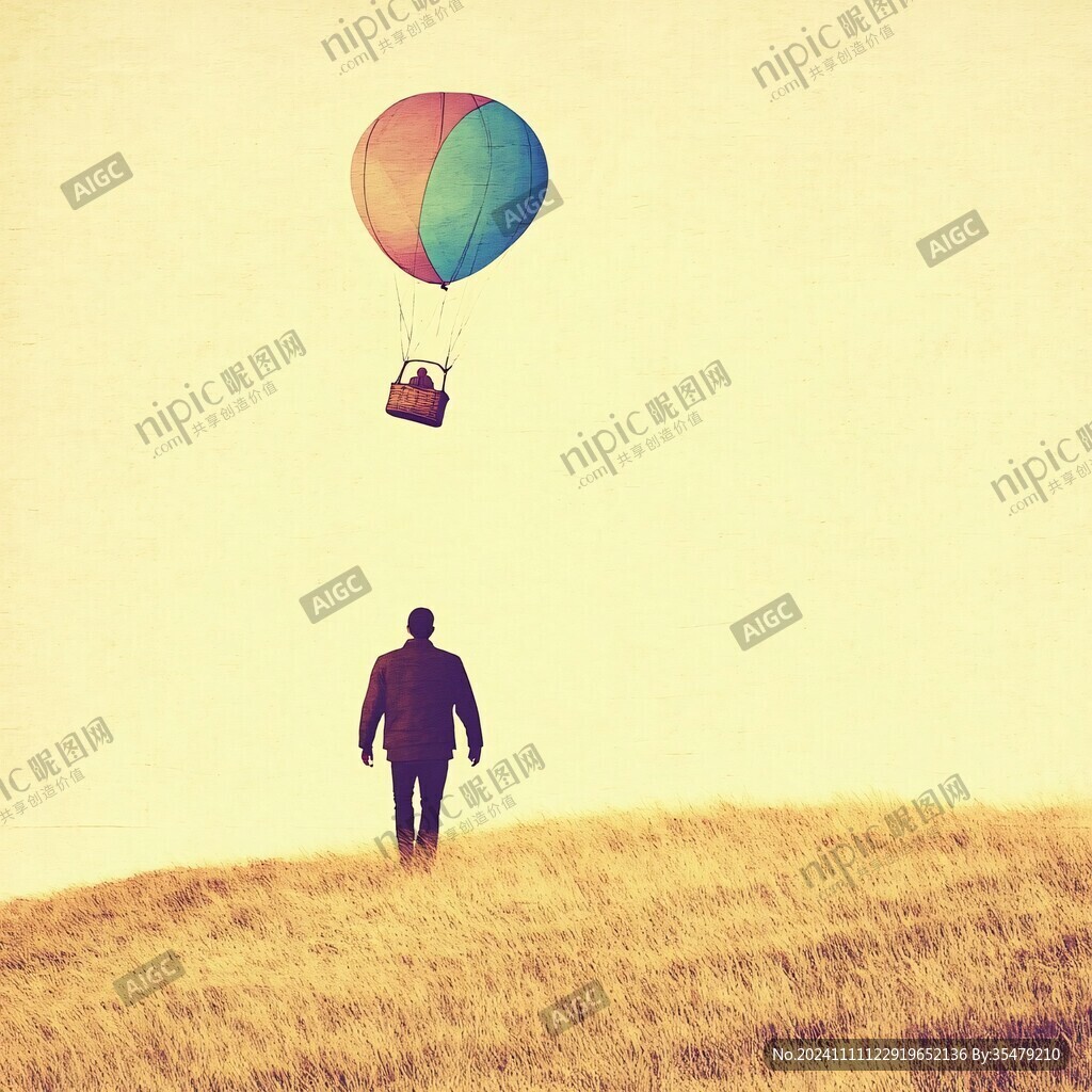 悬空男人超现实虚空间