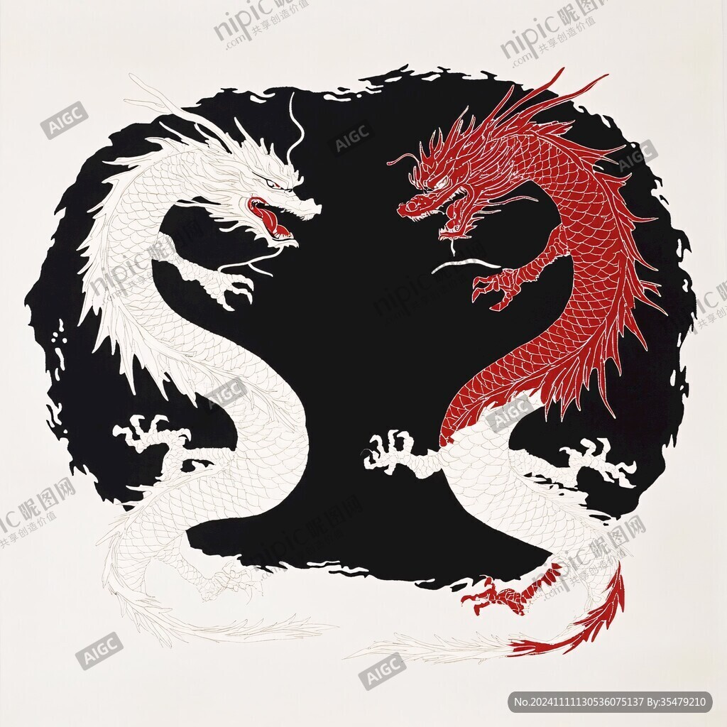 高清双龙图片