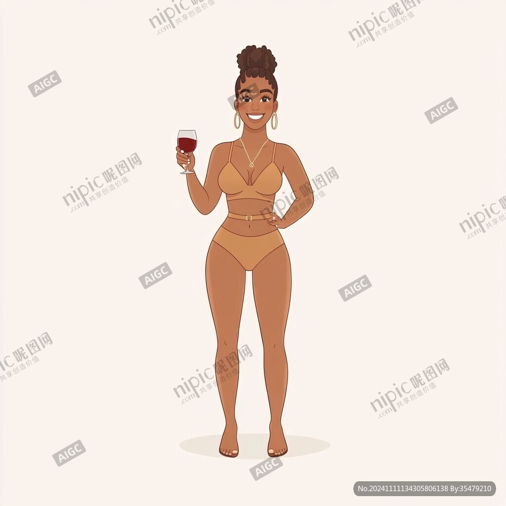 卡通微胖女人女性