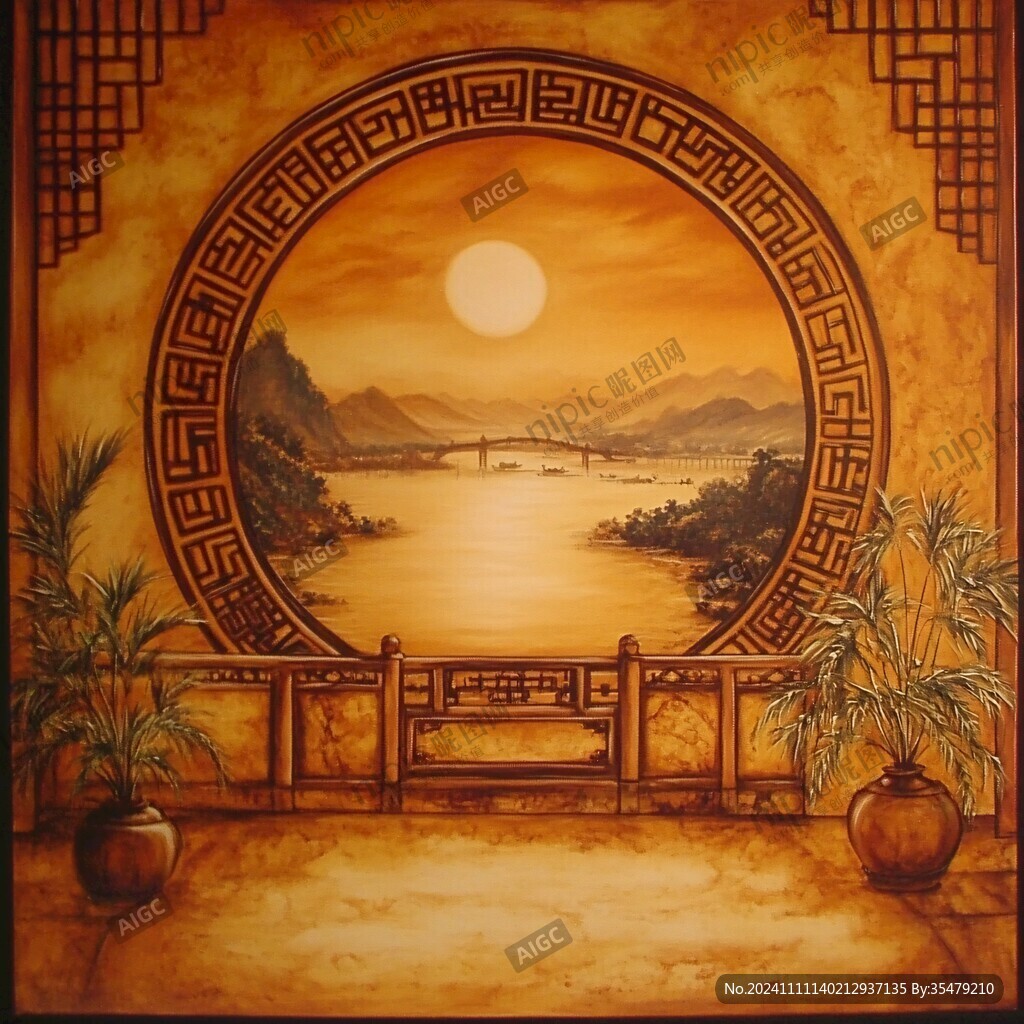 明月玄关图