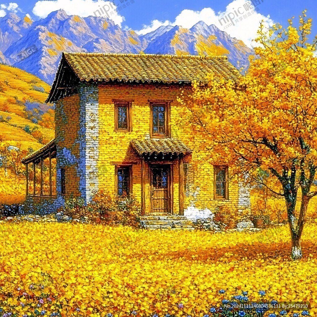 小屋银杏树下