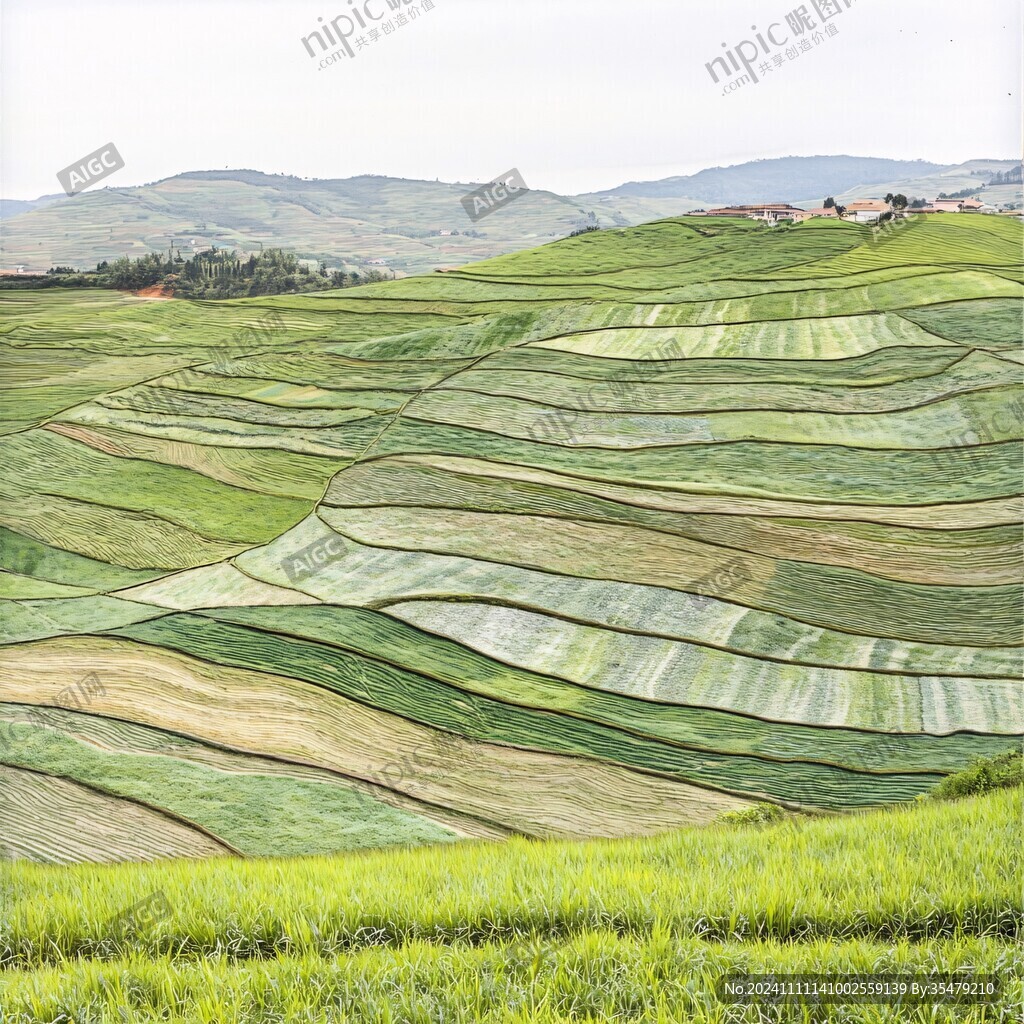 绿油油的梯田