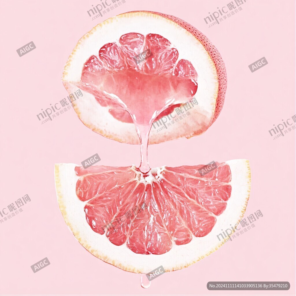 红心柚插画