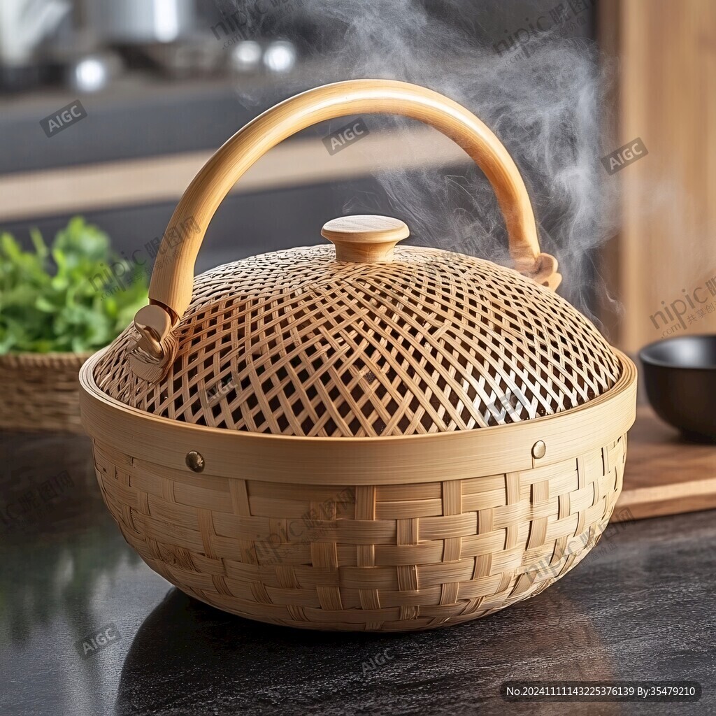竹编蒸笼锅