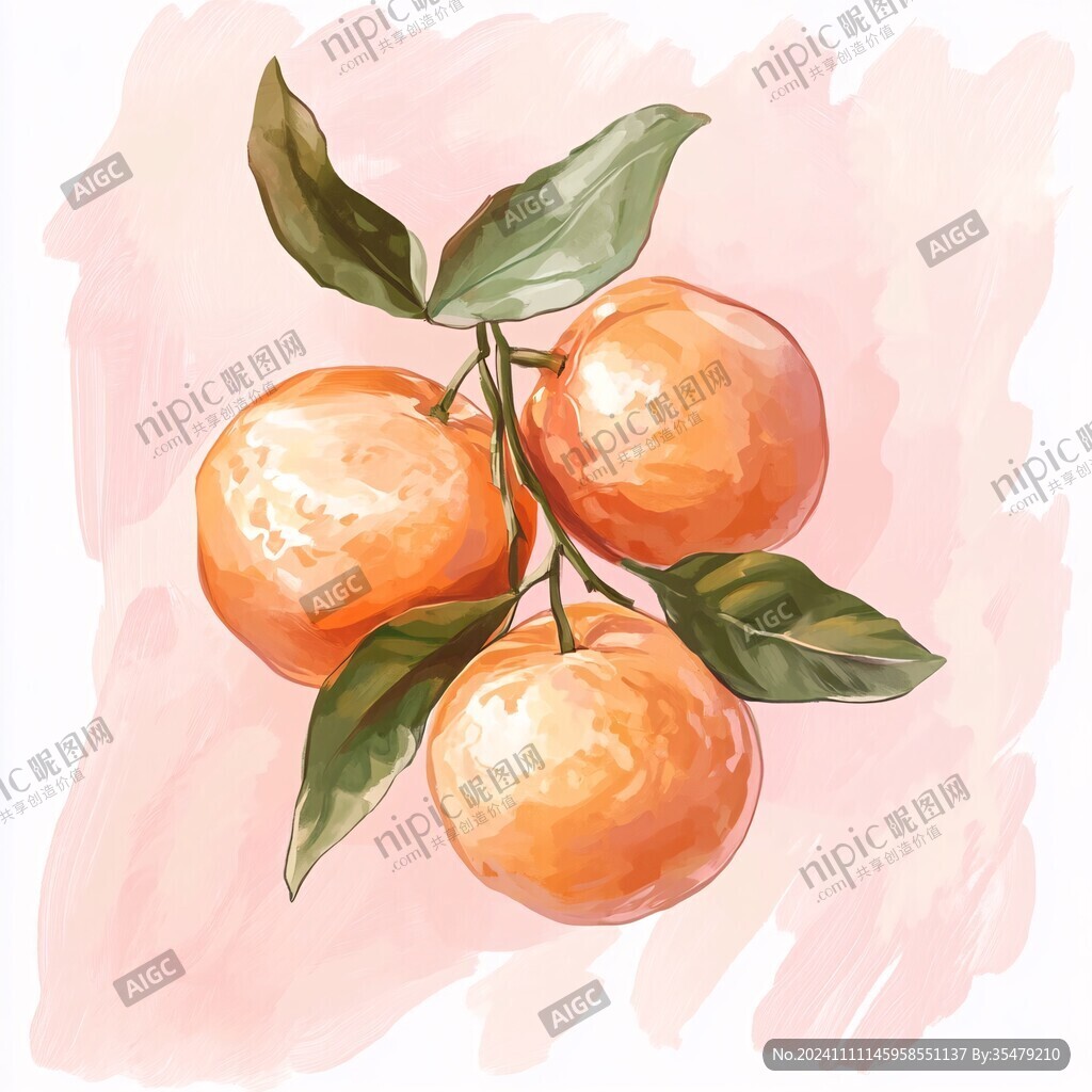沙糖桔插画