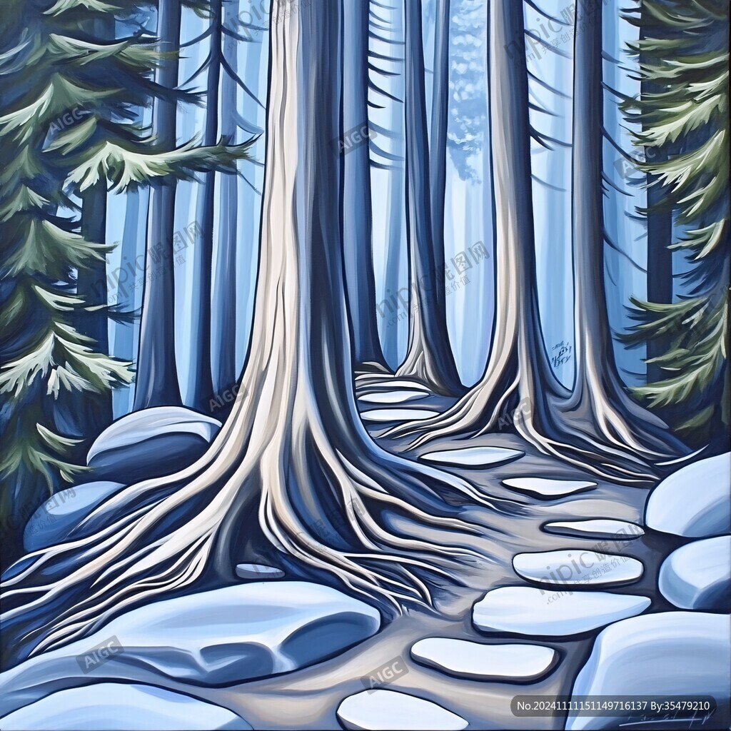 冰雪世界立体画
