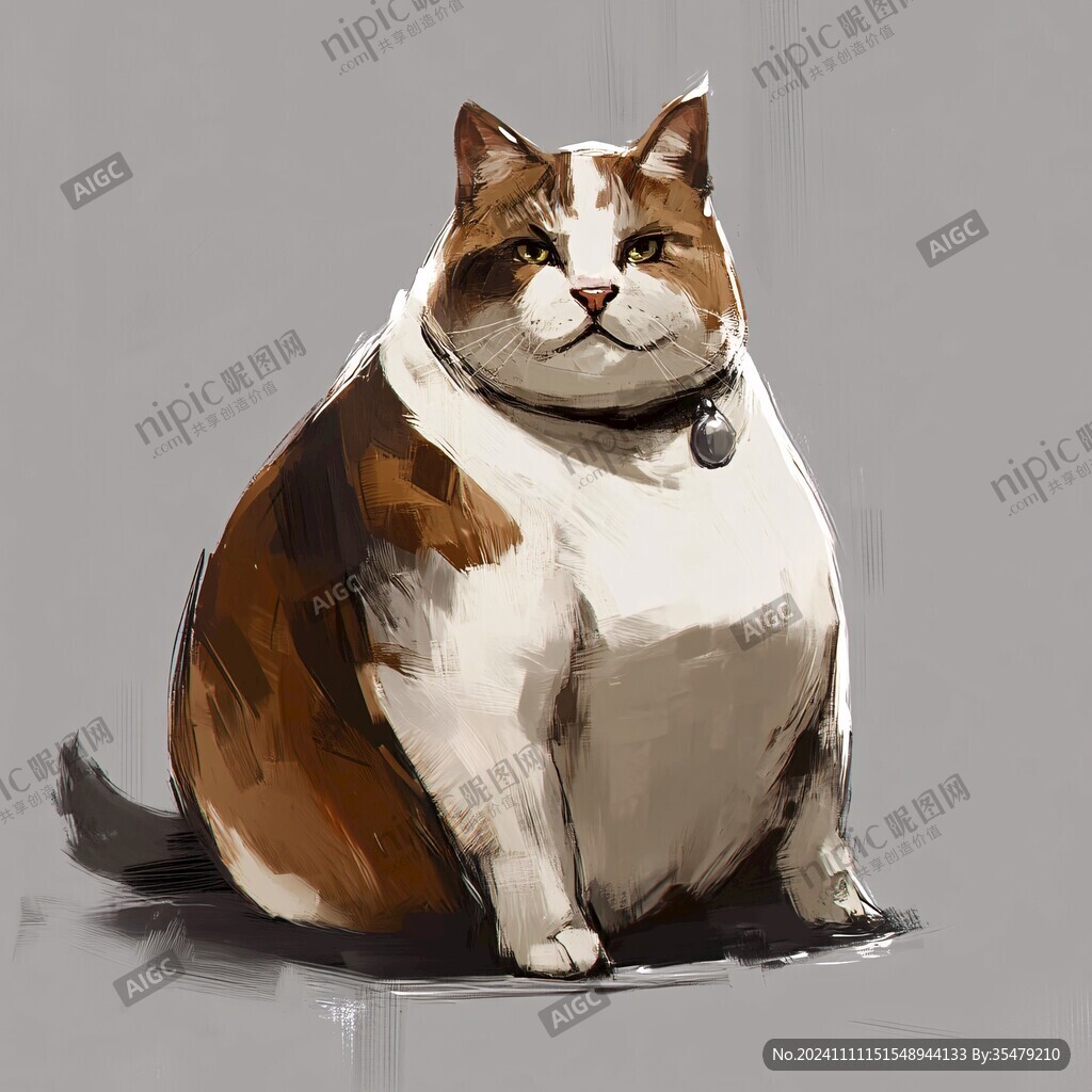 手绘肥猫
