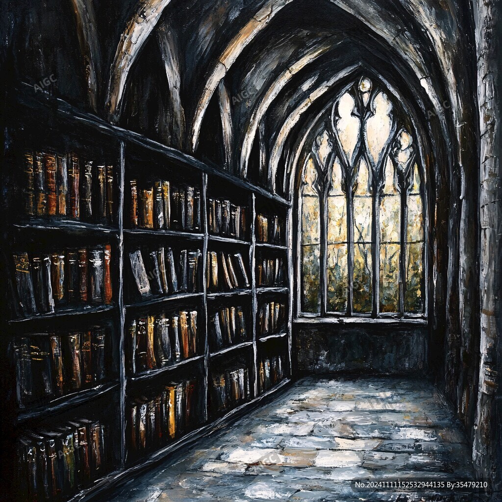 魅力图书馆装饰画艺术