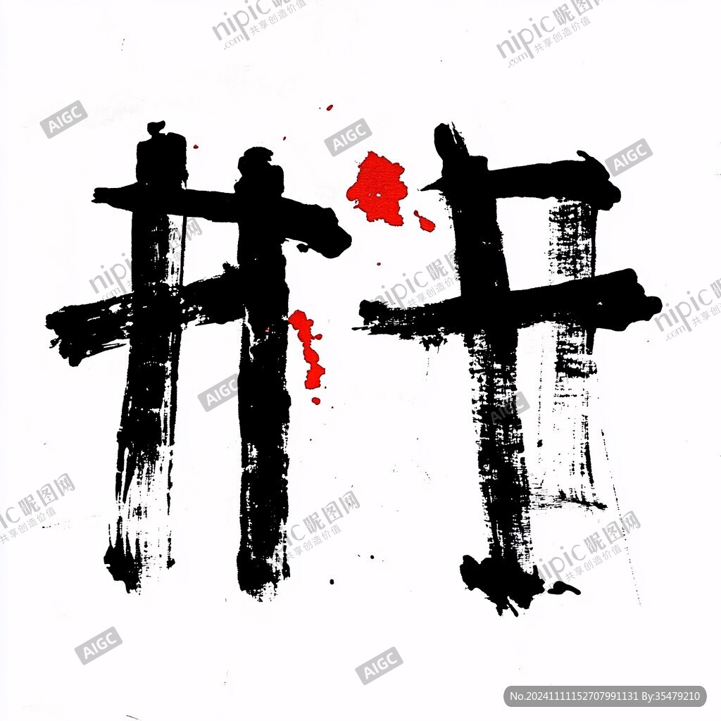 十宗罪毛笔字