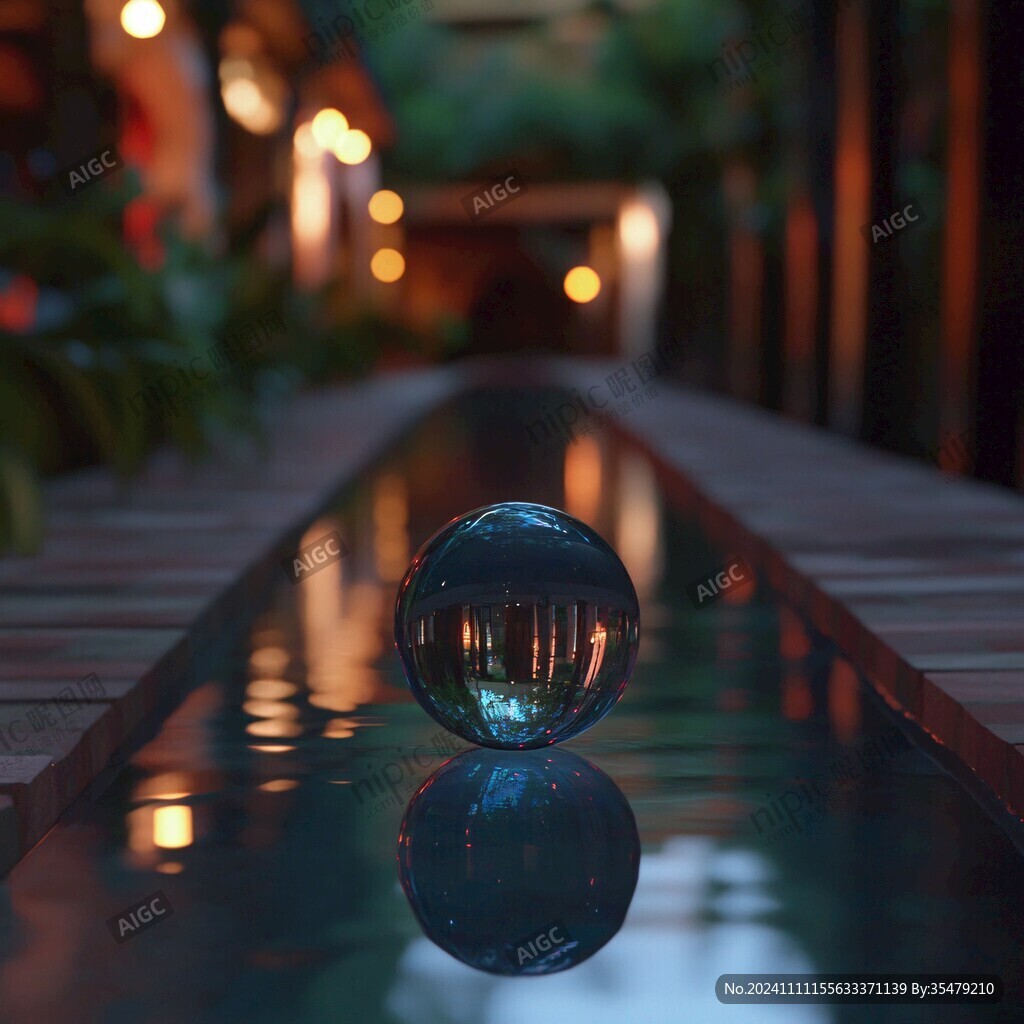 水晶球倒影